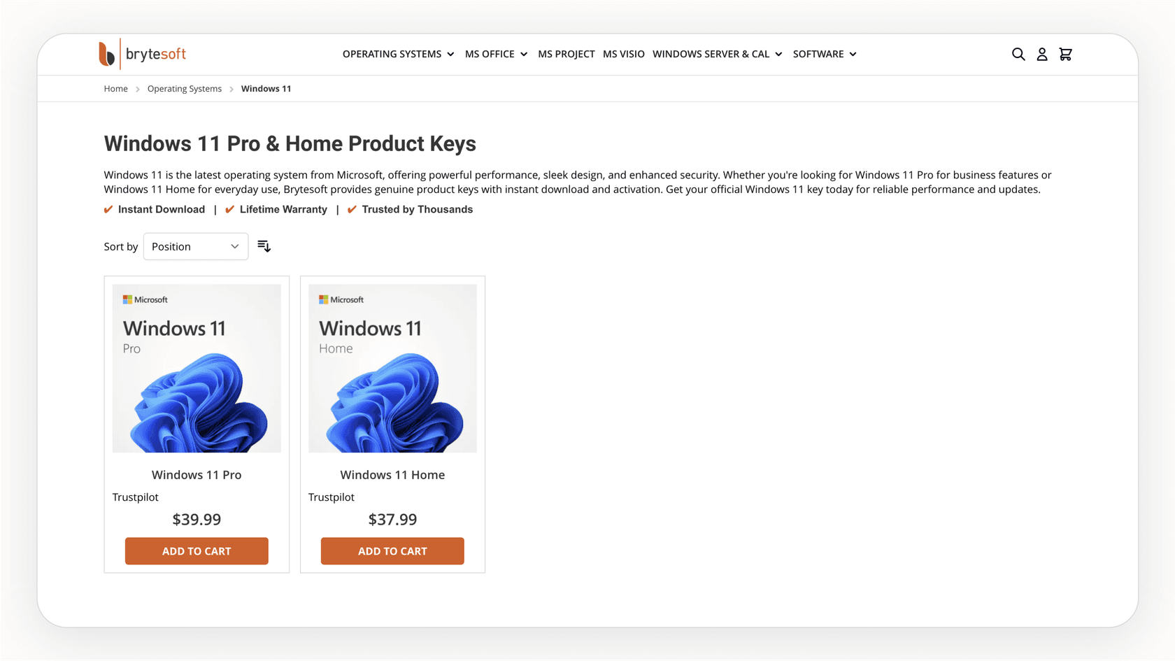 Screenshot of Brytesoft