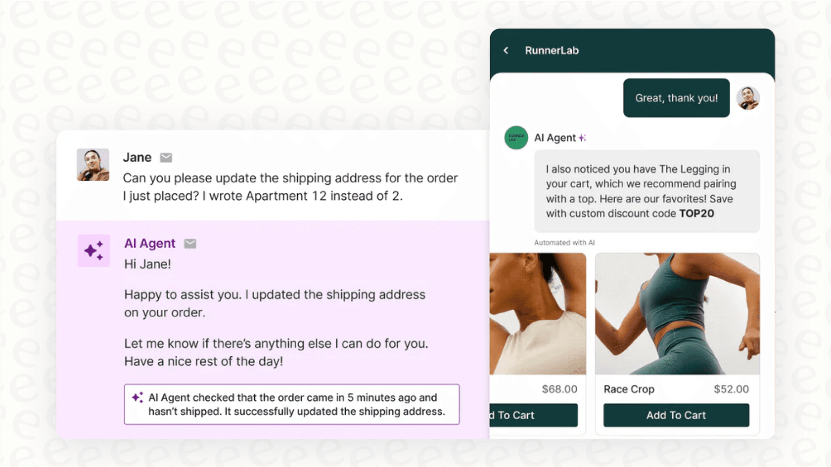 A view of the deep Shopify integration within the Gorgias AI platform, showing customer data.
