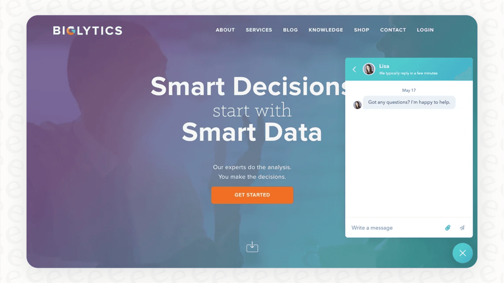 A view of the HubSpot chatbot builder, focusing on editing the welcome message.