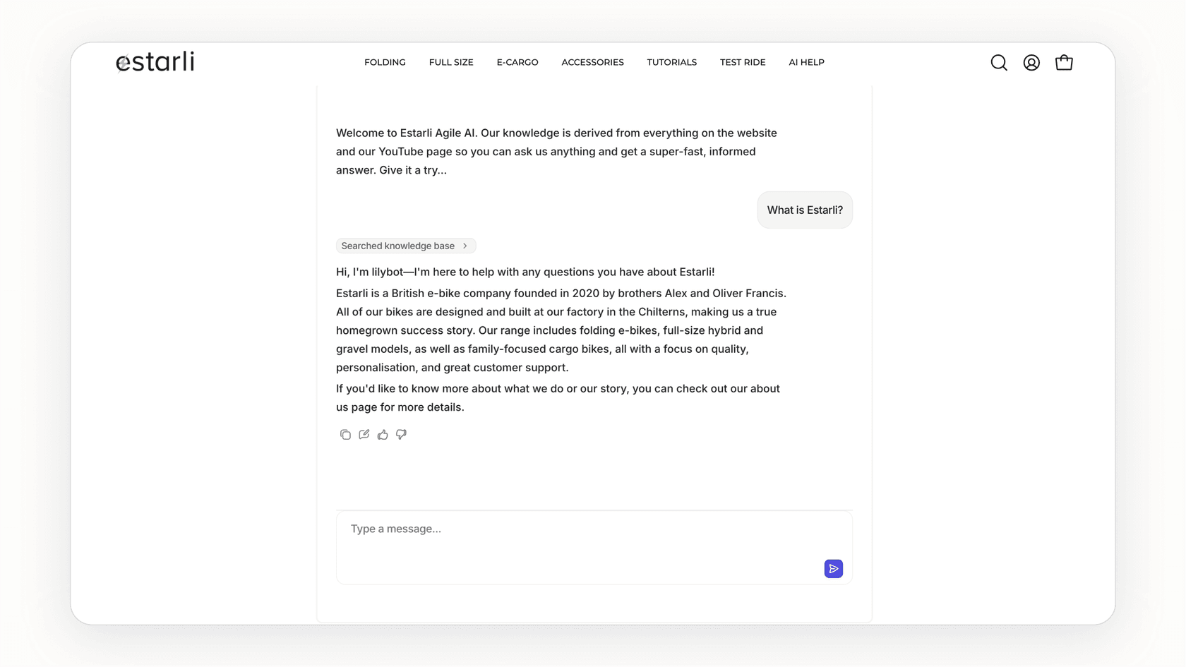 Screenshot of eesel AI