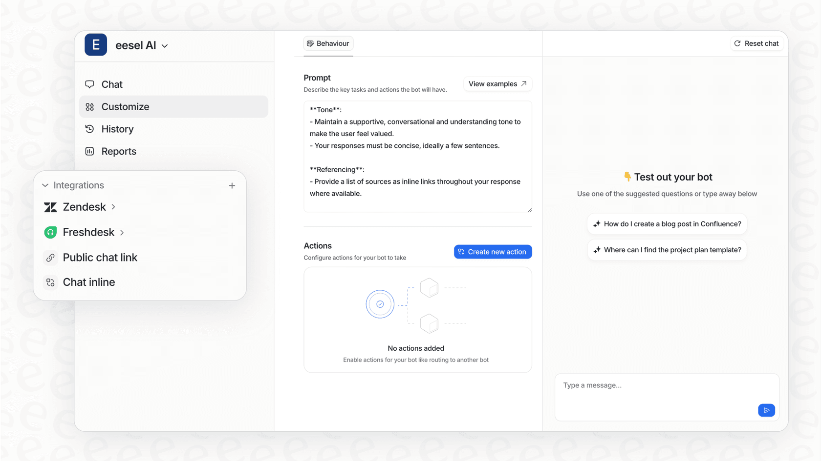 eesel AI connects to all your knowledge sources, providing a complementary boost to your Zendesk setup.