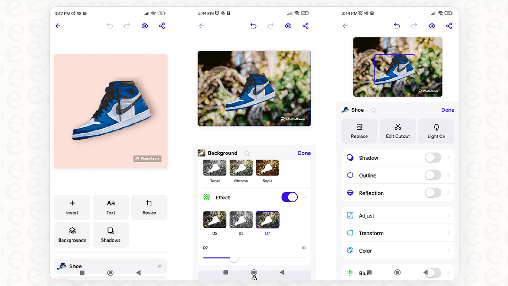 Screenshot of the PhotoRoom editor, highlighting the value included in the PhotoRoom pricing plans, as taken from PhotoRoom.
