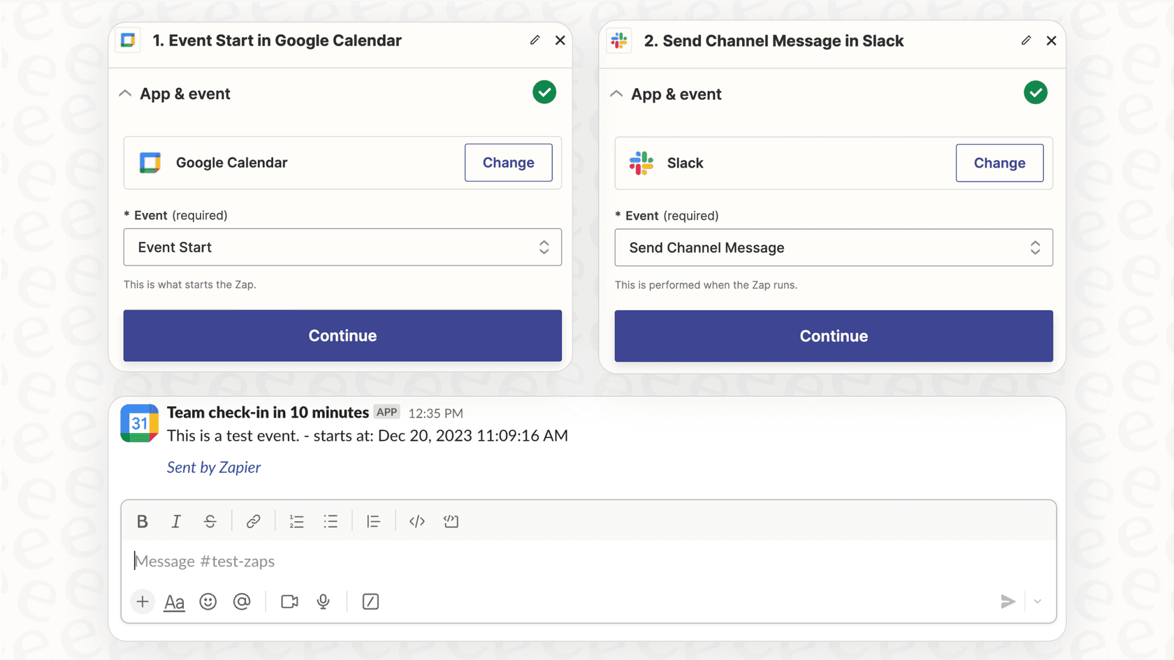 A Zapier workflow illustrating third-party Outlook integrations with GPT-5-Pro, showing a trigger and corresponding action.