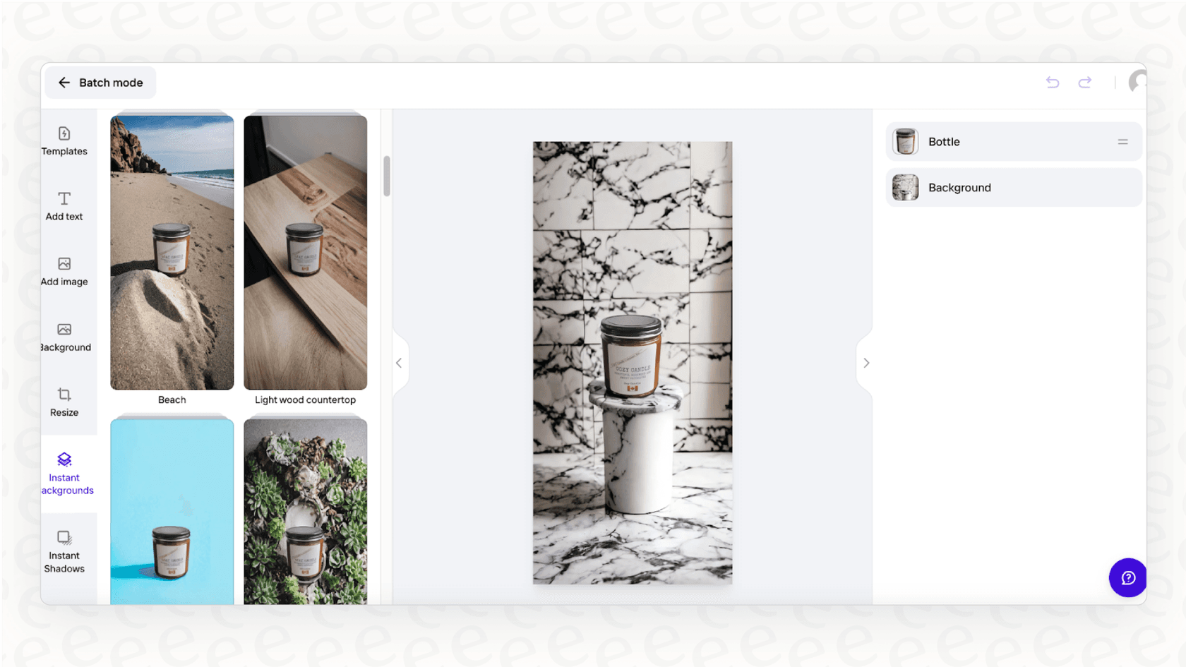 A screenshot demonstrating the efficiency of PhotoRoom's Batch Mode, as taken from PhotoRoom.