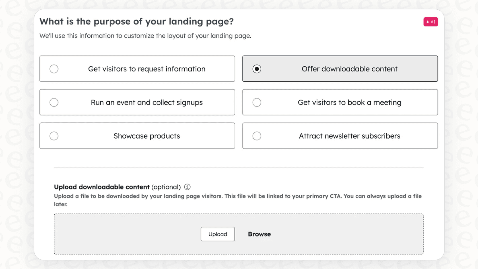 The Breeze Content Agent dashboard building a high-converting landing page.