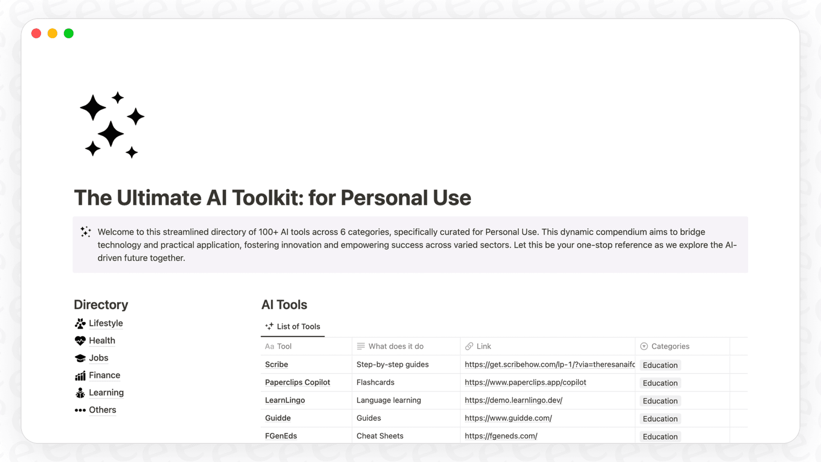 Screenshot showing the summary feature as part of a Notion AI brainstorming session.