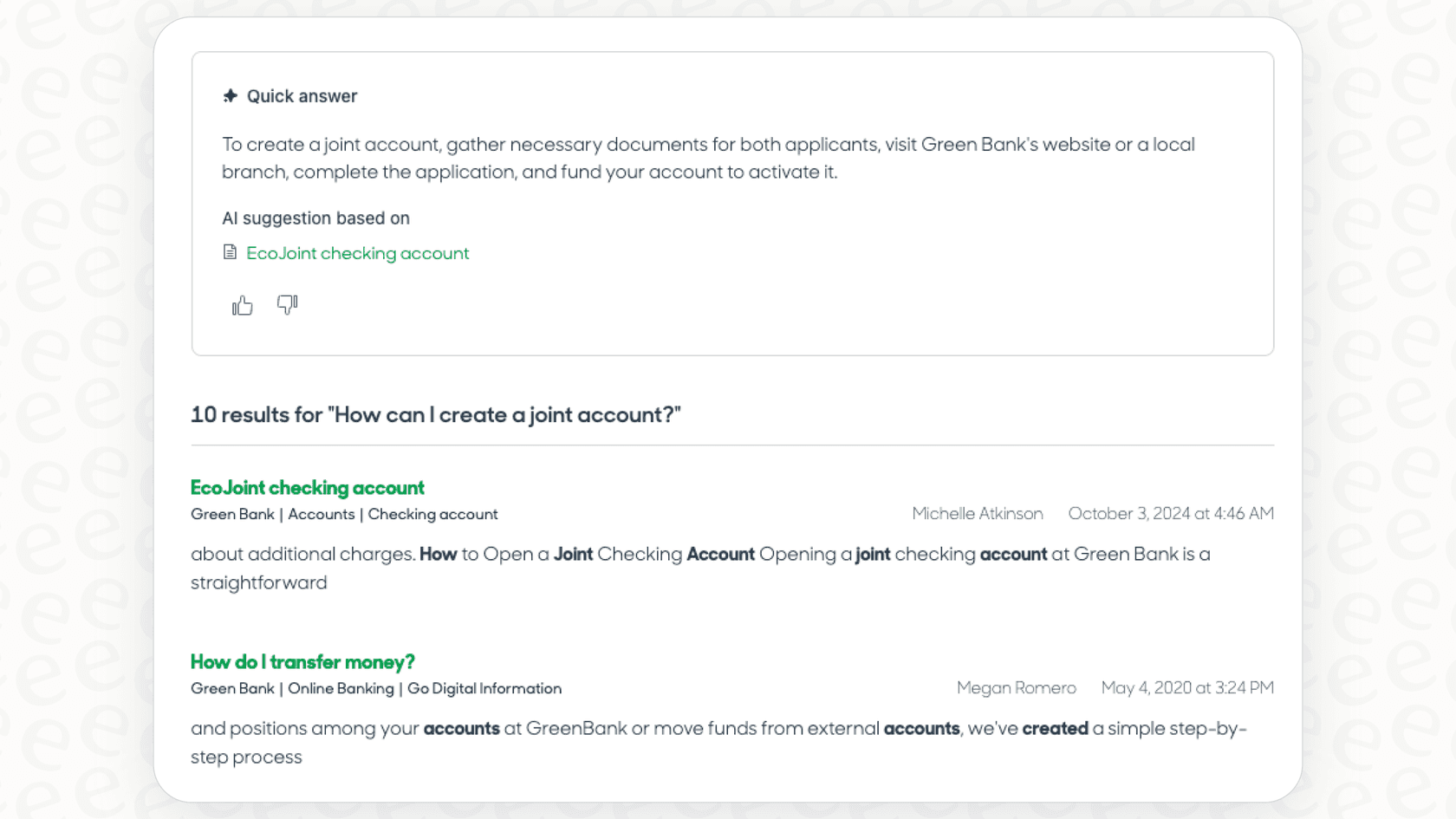 A user searching in the Zendesk help center and the Zendesk AI search providing a direct, summarized answer.