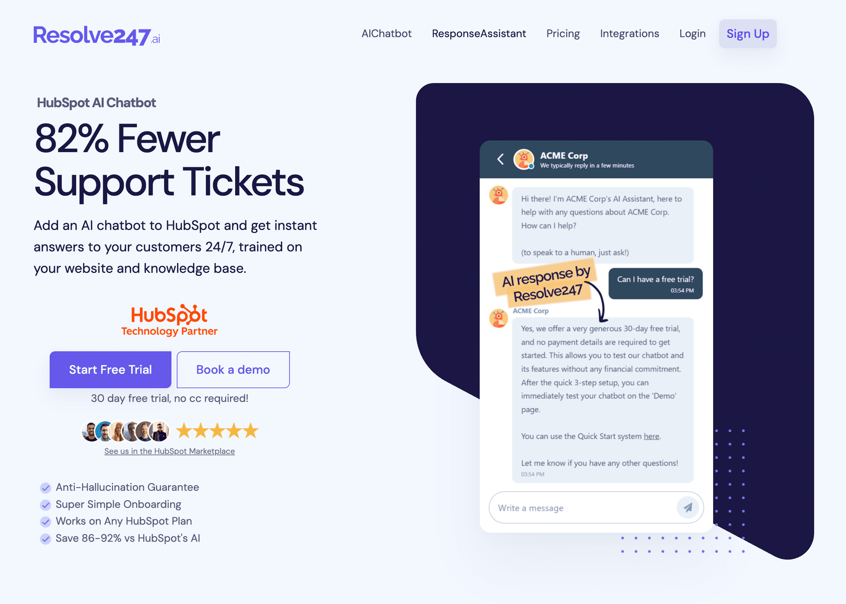Resolve247 landing page