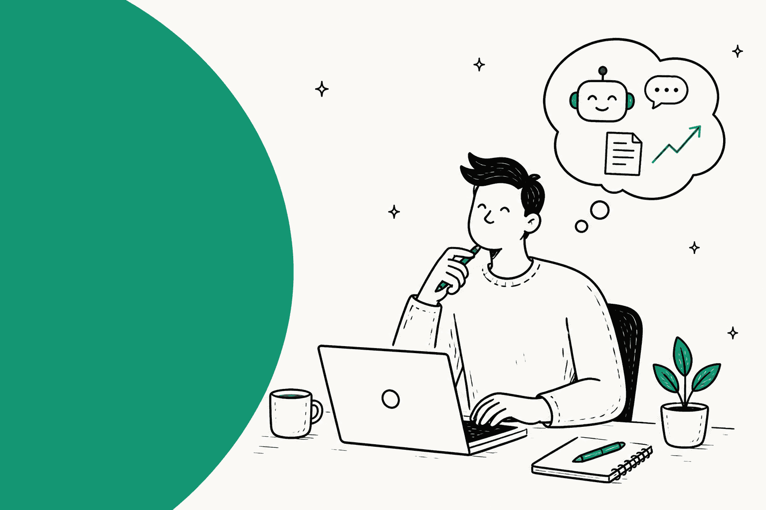 Freelancer at a laptop imagining ways to make money with ChatGPT in 2026