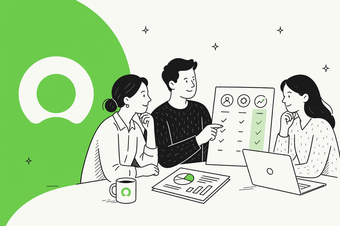 Illustration of a small business team comparing ServiceNow pricing plans