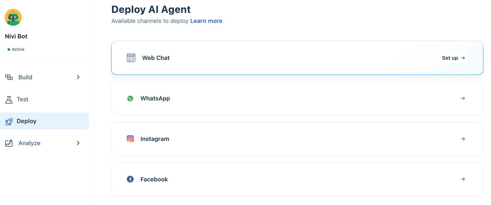 Freshdesk Freddy AI Agent deployment interface