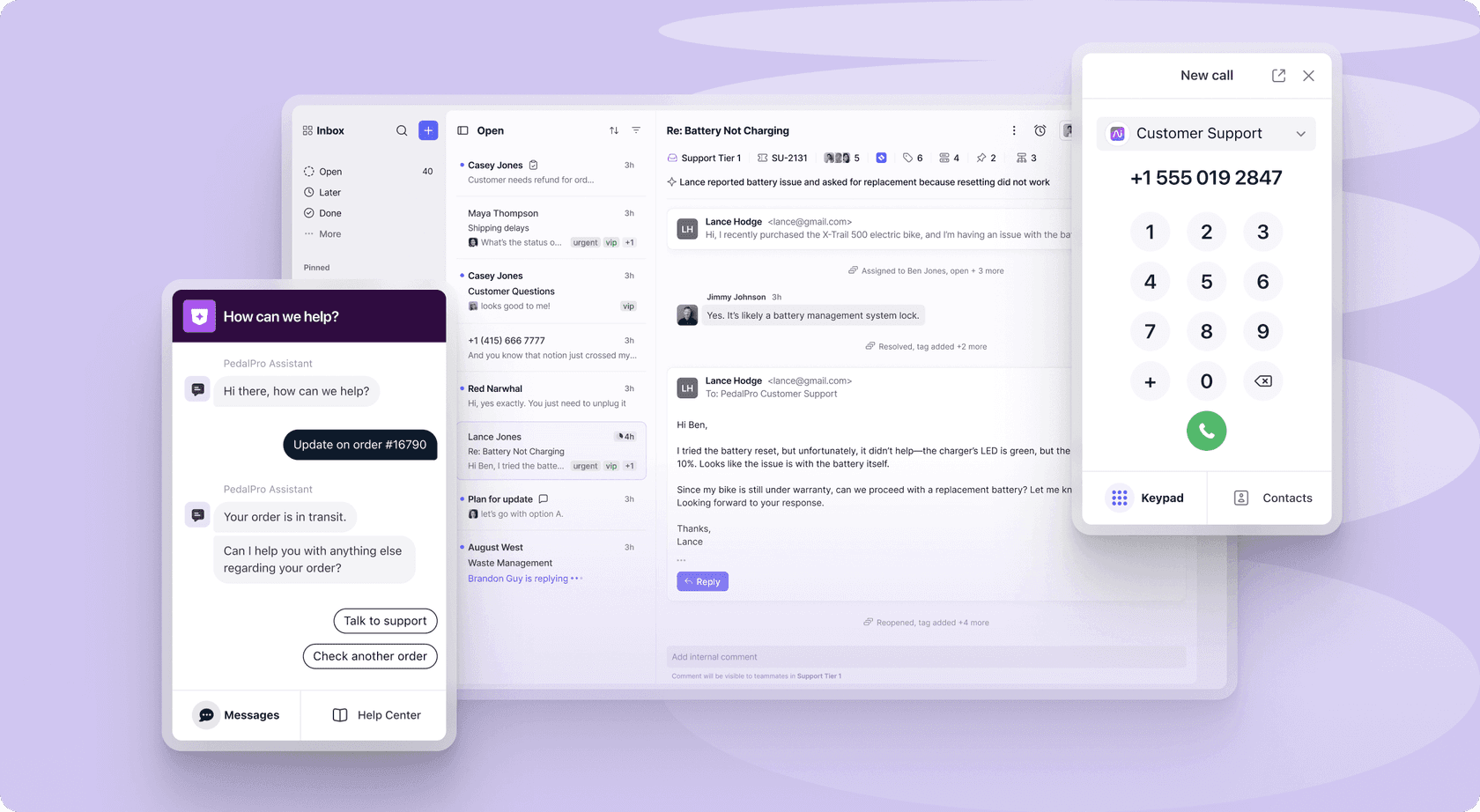 Front shared inbox workspace for team collaboration
