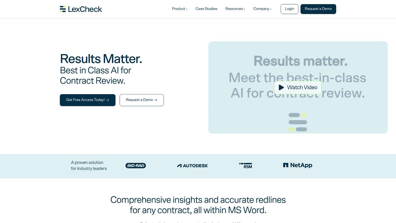 LexCheck homepage with the Get Free Access call to action, as shown on LexCheck