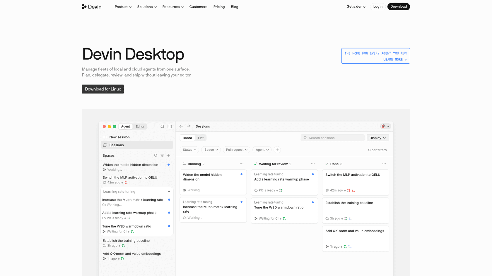 Devin Desktop, the Windsurf editor from Codeium's new owner Cognition, as taken from Devin.
