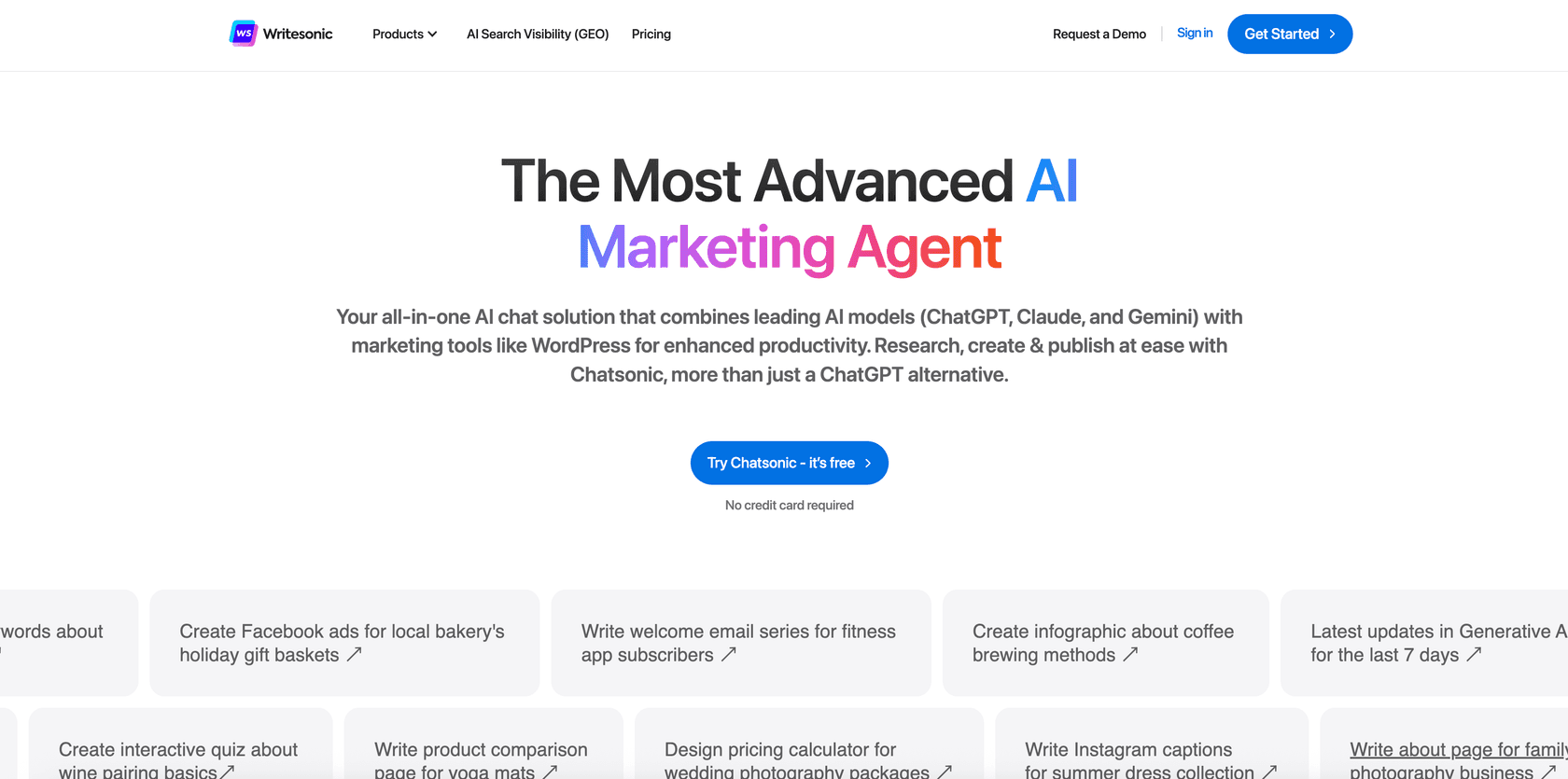Writesonic Chatsonic AI writing assistant article generation interface