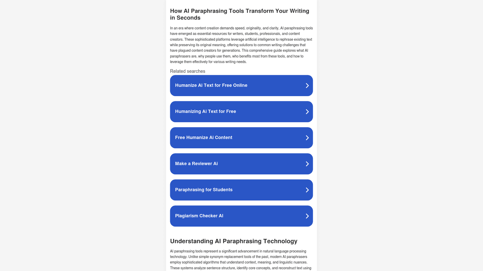 The landing page for Frase.io, an AI-powered tool that assists with how to create AI content briefs.