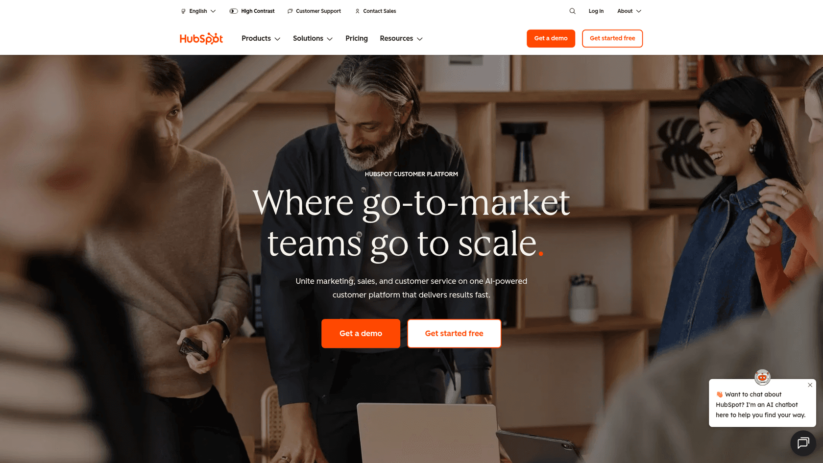 A screenshot of HubSpot Breeze's landing page.