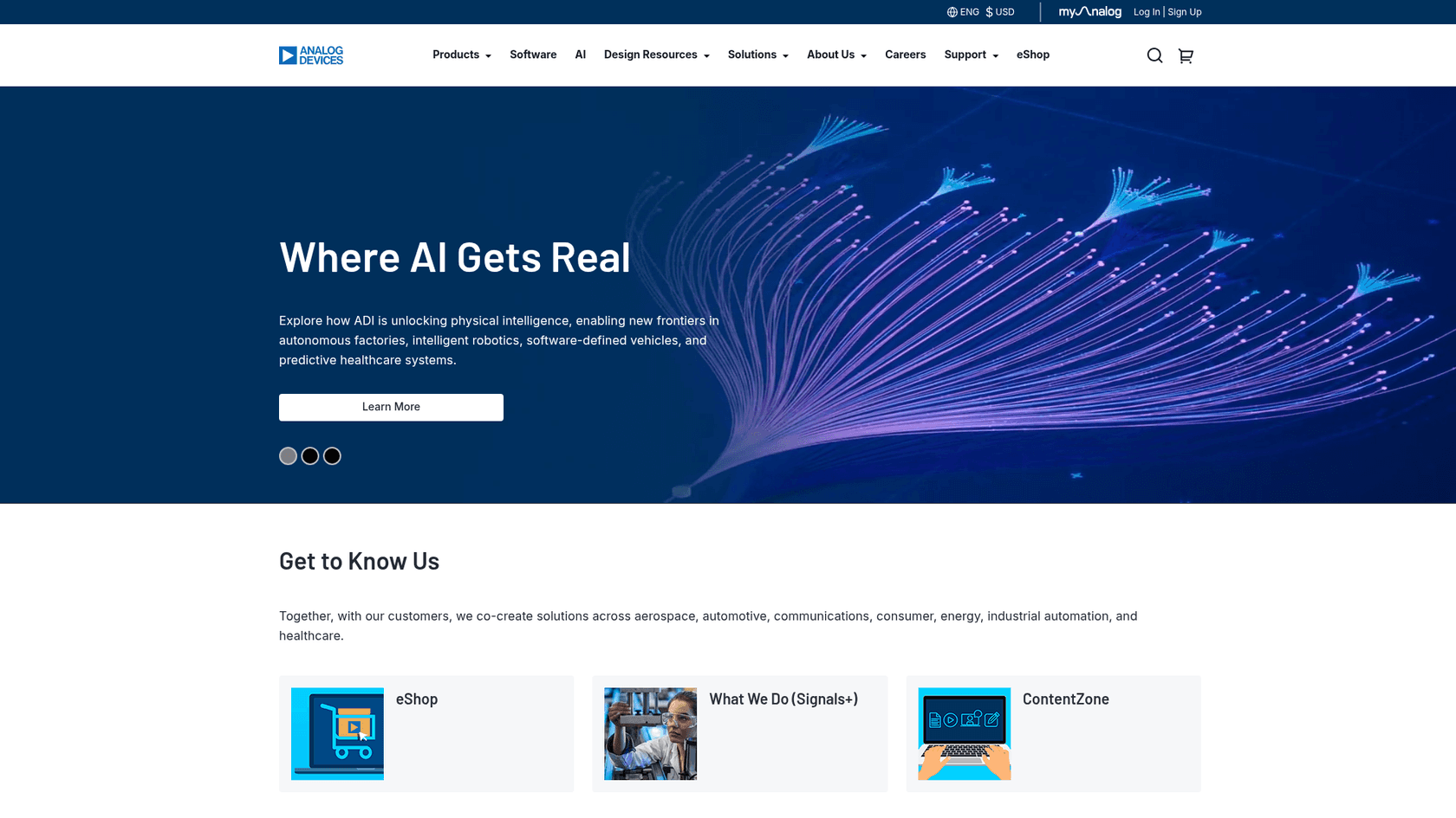 Linear's minimalist landing page for fast issue tracking