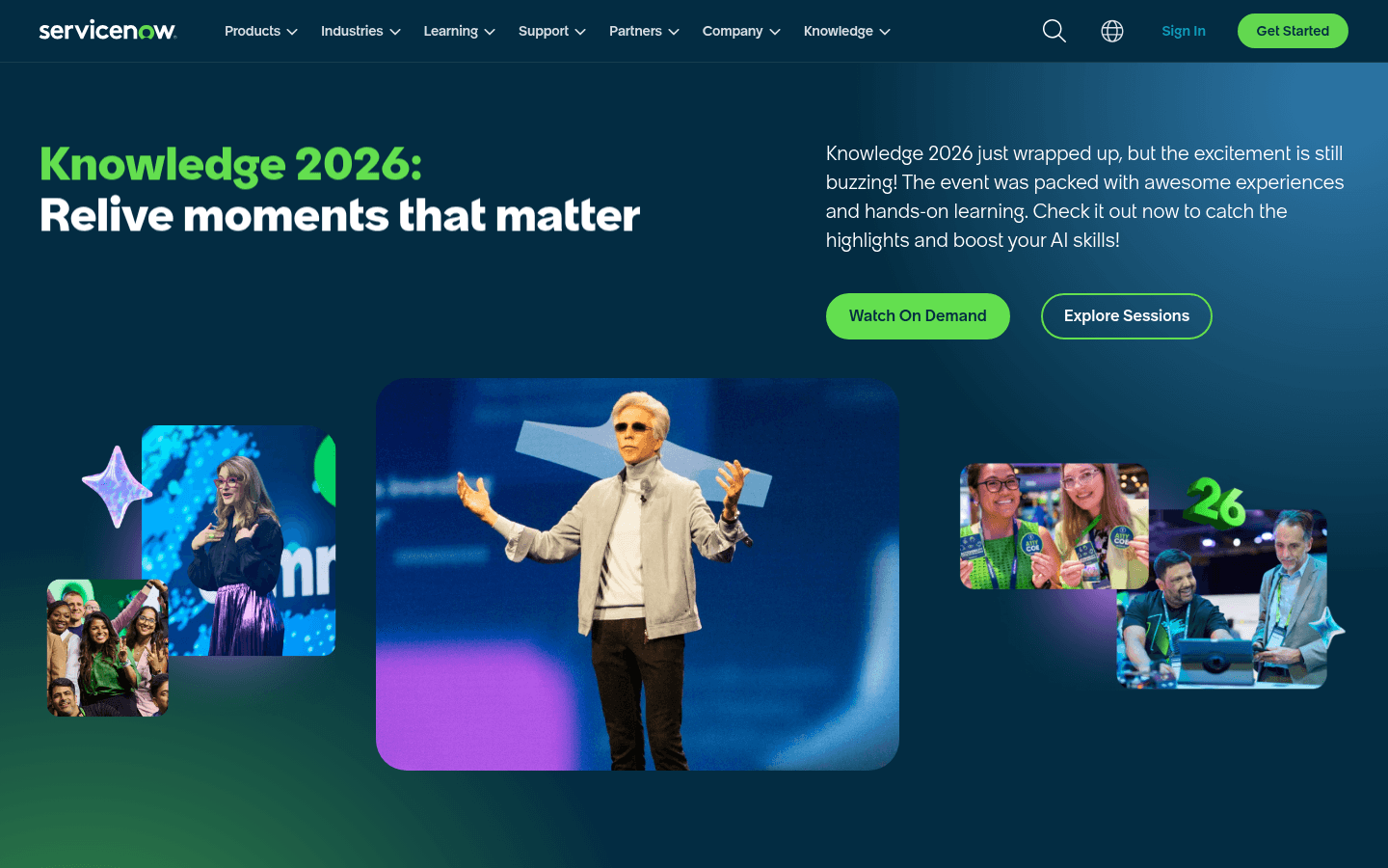 ServiceNow enterprise ITSM platform homepage