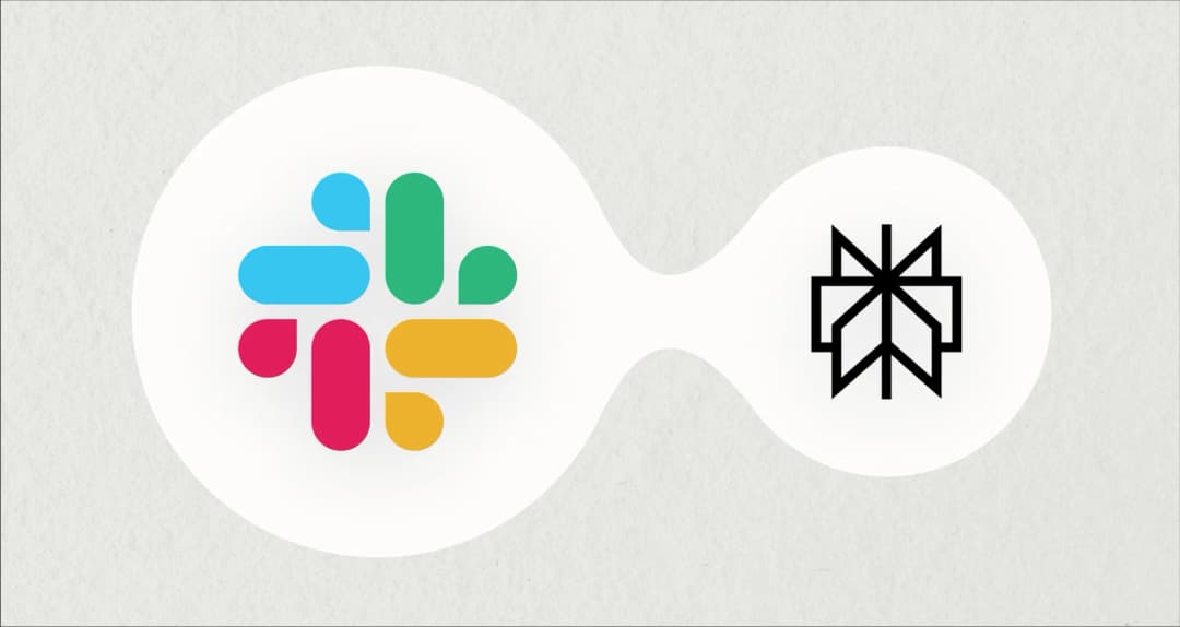Slack and Perplexity logos in separate white circles